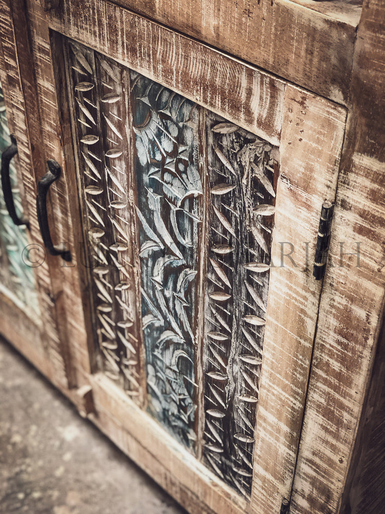 Recycle Design White Glazed Sideboard | Lucky Furniture & Handicrafts.