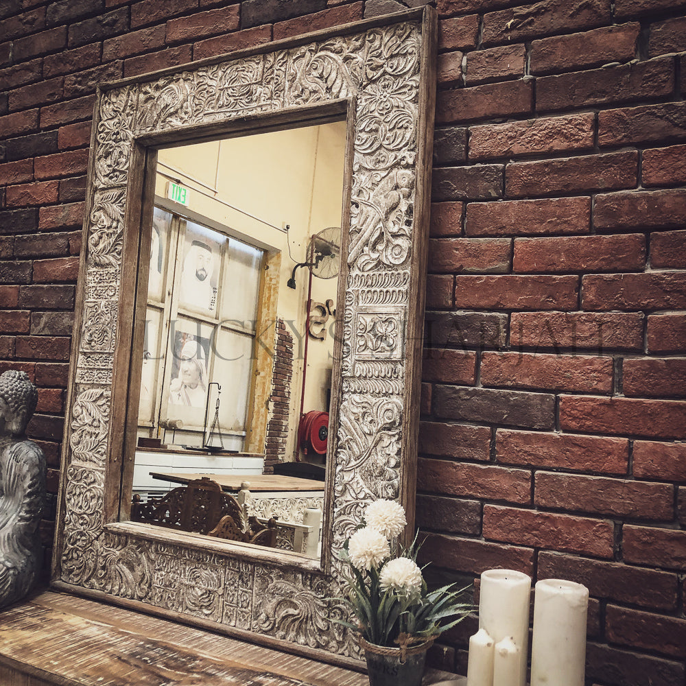 Recycle Design White Glazed Sideboard | Lucky Furniture & Handicrafts.