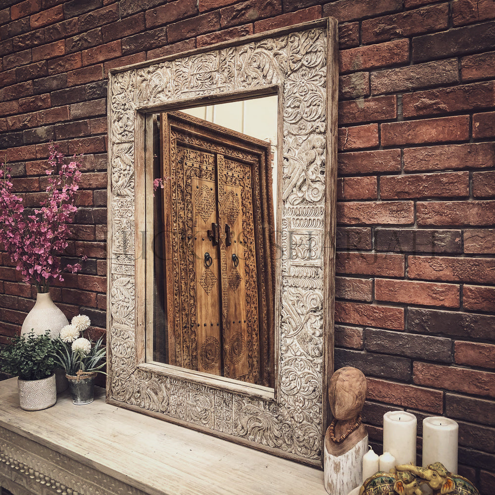 Lattoo Carved Boho console | Lucky Furniture & Handicrafts.