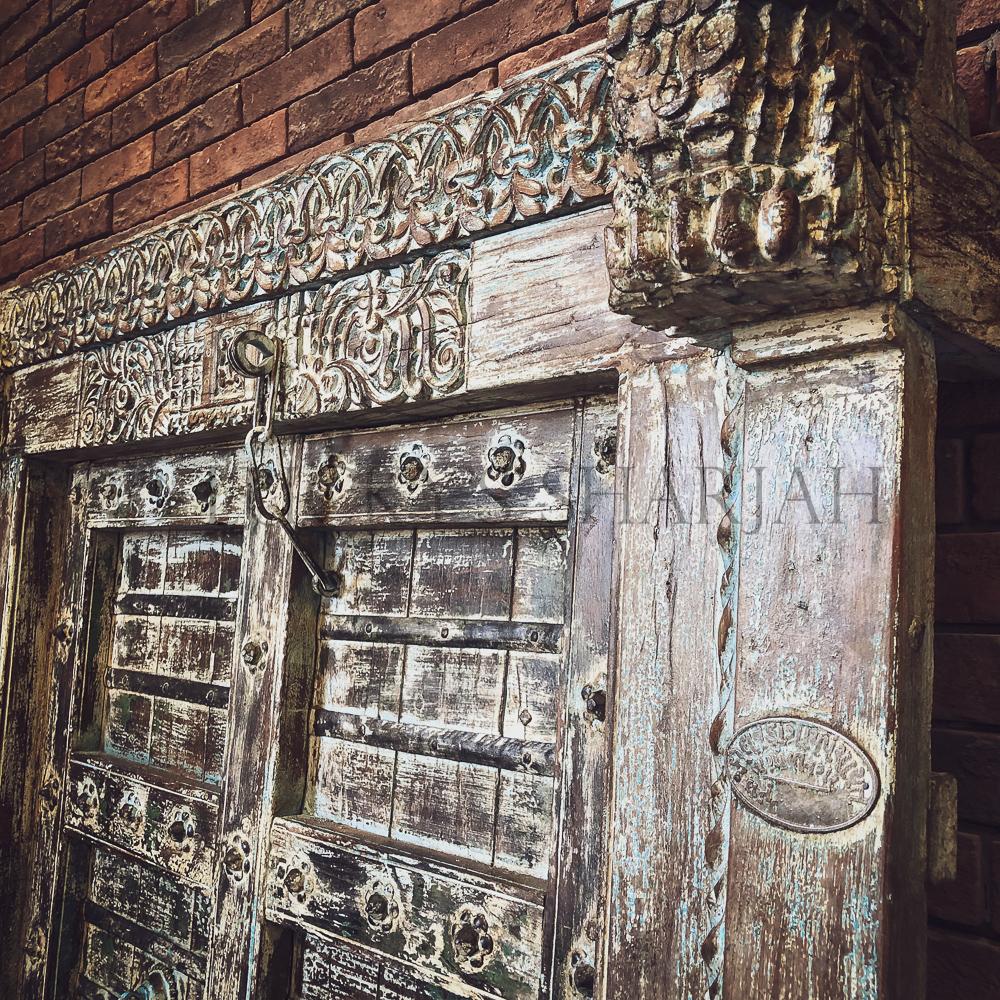 Antique Rustic Blue old door | Lucky Furniture & Handicrafts.