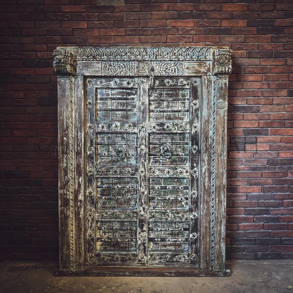 Antique Rustic Blue old door | Lucky Furniture & Handicrafts.