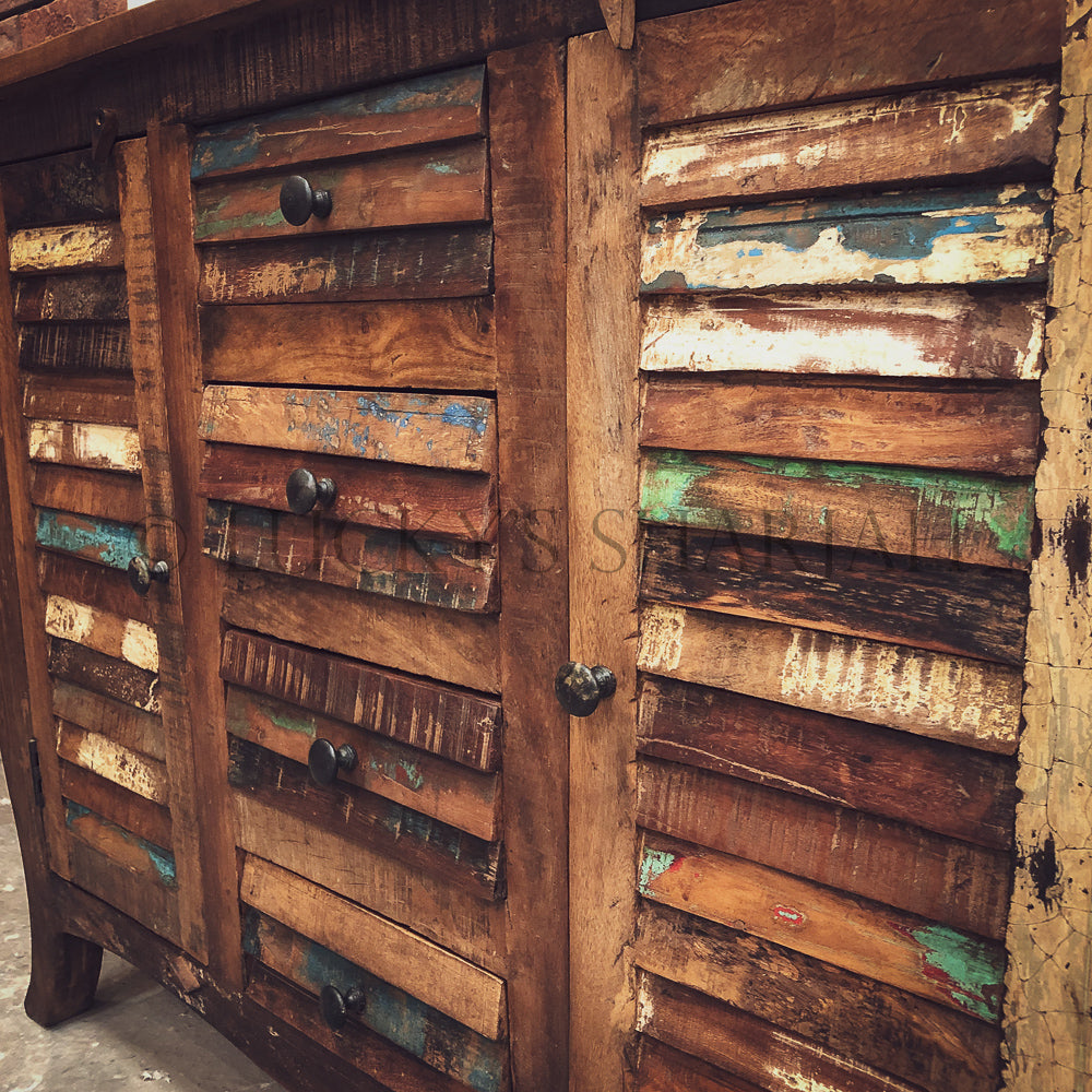 Shutter Recycle Design sideboard dresser | Lucky Furniture & Handicrafts.
