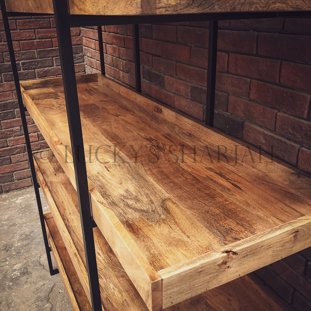 Tray Industrial Bookshelf | Lucky Furniture & Handicrafts.