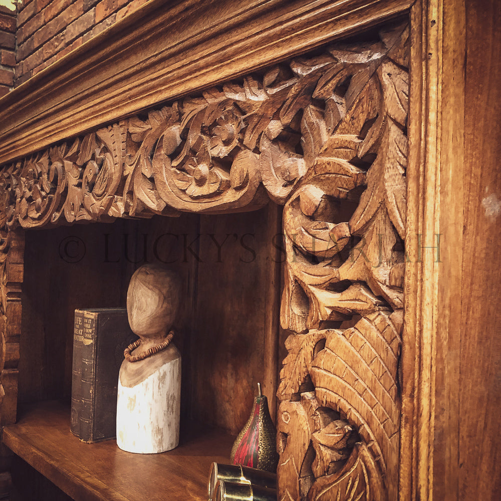 Heavy Carved Border Bookshelf | Lucky Furniture & Handicrafts.