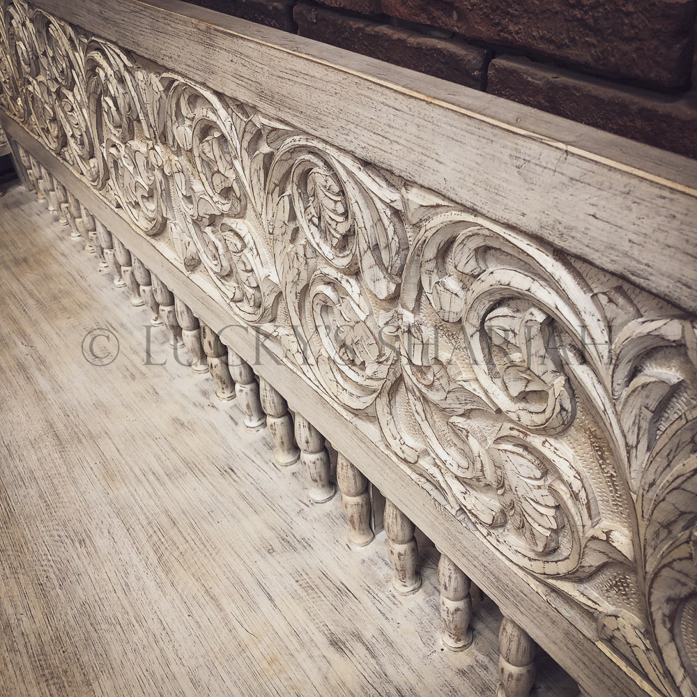Heavy Carved Bench | Lucky Furniture & Handicrafts.