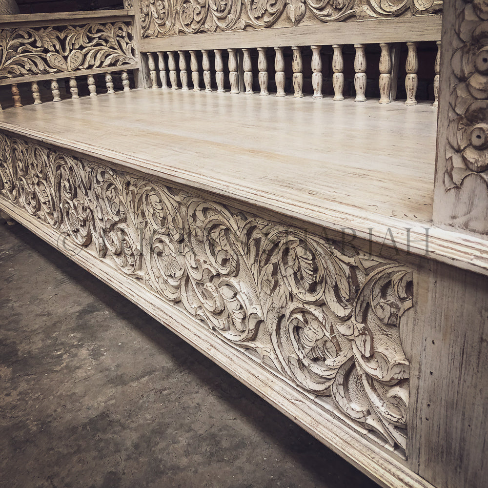 Heavy Carved Bench | Lucky Furniture & Handicrafts.