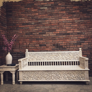 Heavy Carved Bench | Lucky Furniture & Handicrafts.