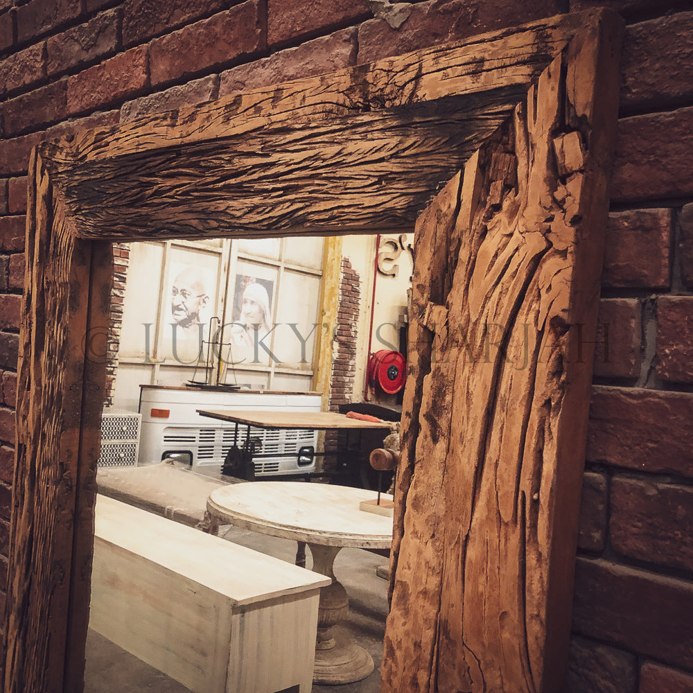 Railway Sleeper Mirror Frame | Lucky Furniture & Handicrafts.