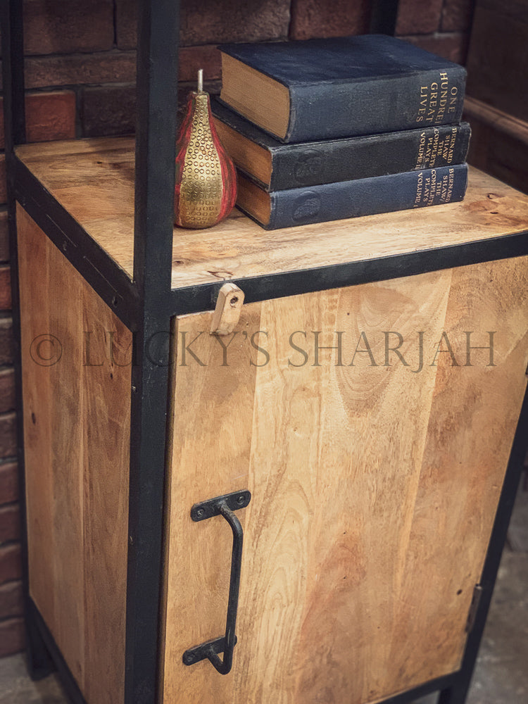 Narrow Bookshelf with storage IW | Lucky Furniture & Handicrafts.