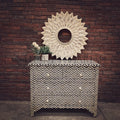 Graphic Stripes Bone Inlay Drawchest | Lucky Furniture & Handicrafts.