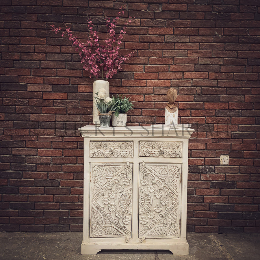 Love Collection Carved sideboard 2 draw 2 door | Lucky Furniture & Handicrafts.