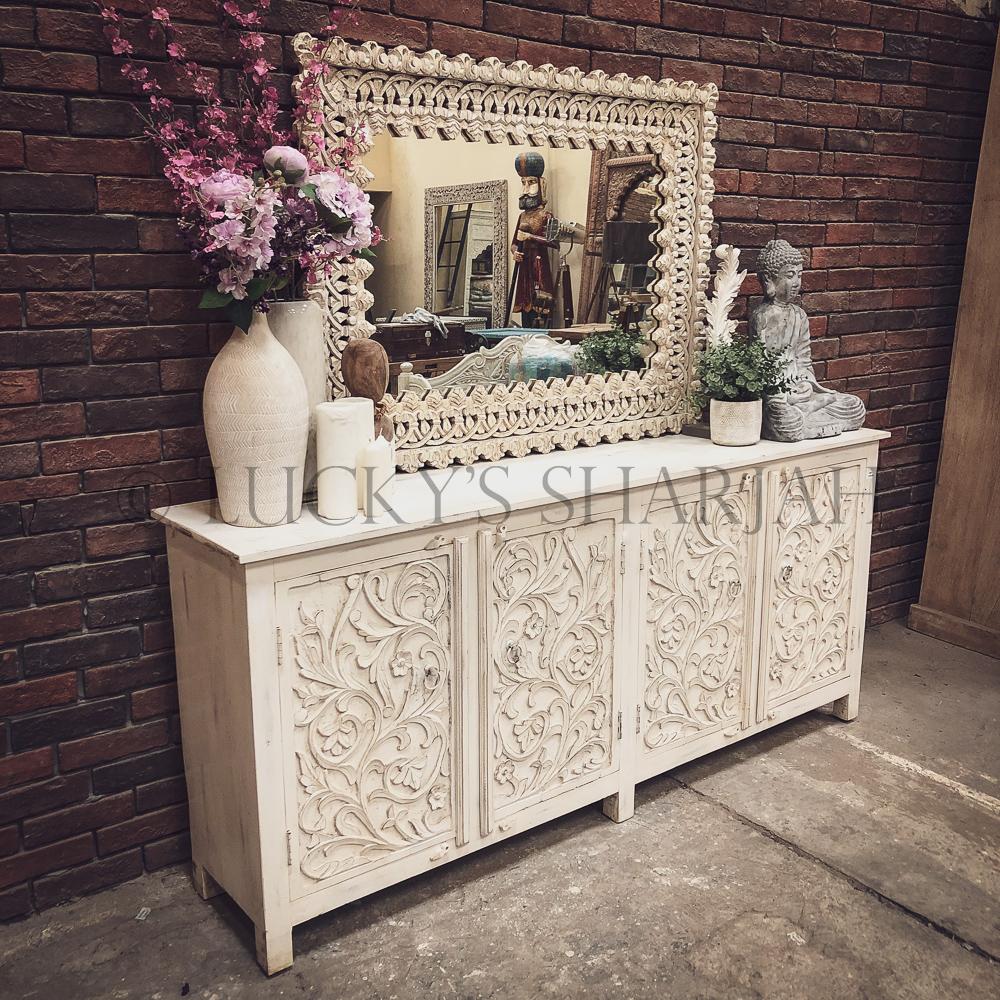 Carved Sideboard 4 door | Lucky Furniture & Handicrafts.