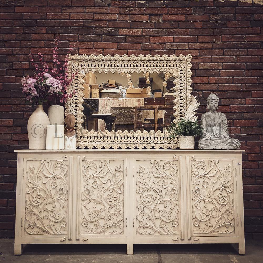 Carved Sideboard 4 door | Lucky Furniture & Handicrafts.