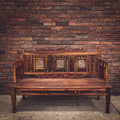 Brass inlay classic rosewood bench | Lucky Furniture & Handicrafts.