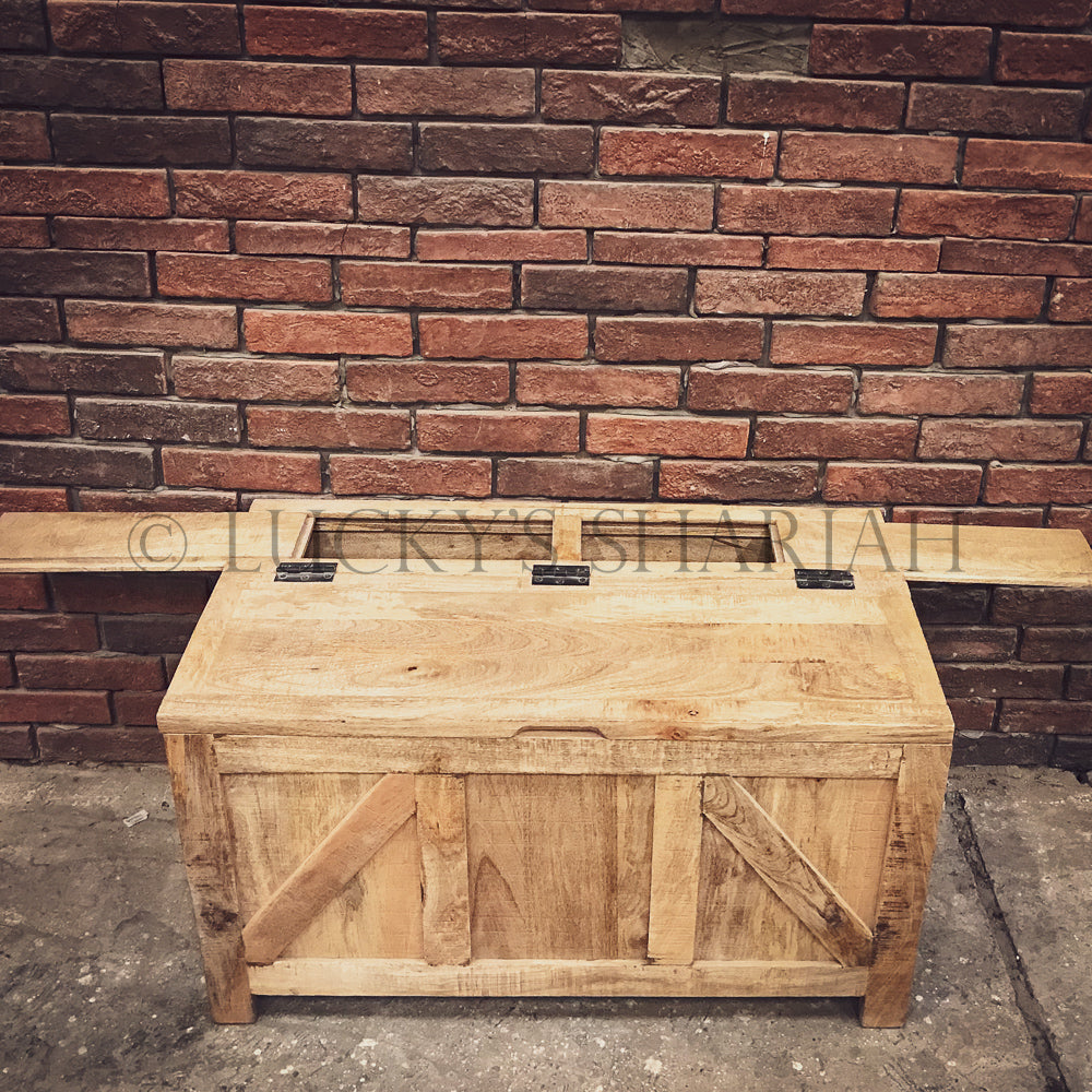 Mango wood sectional box trunk | Lucky Furniture & Handicrafts.
