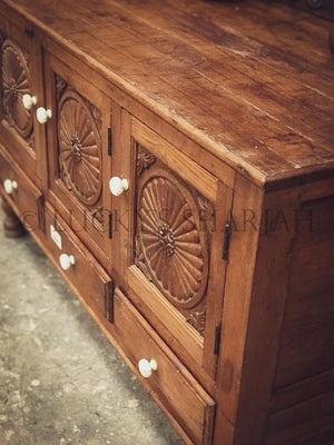"Suraj design" vintage carved dresser | Lucky Furniture & Handicrafts.
