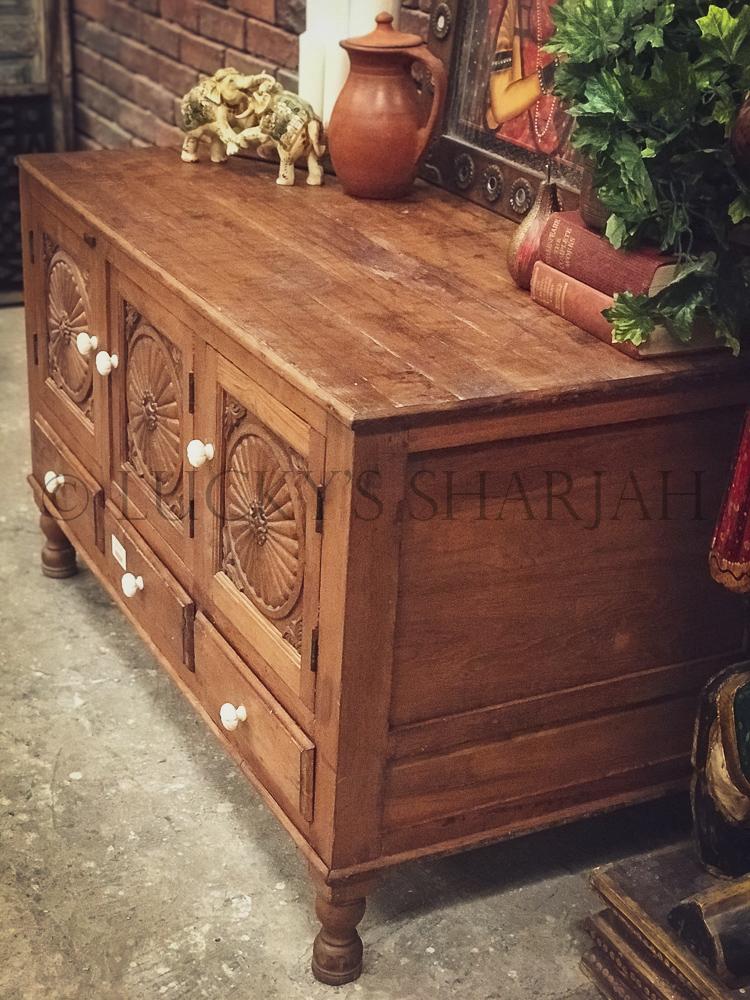 "Suraj design" vintage carved dresser | Lucky Furniture & Handicrafts.