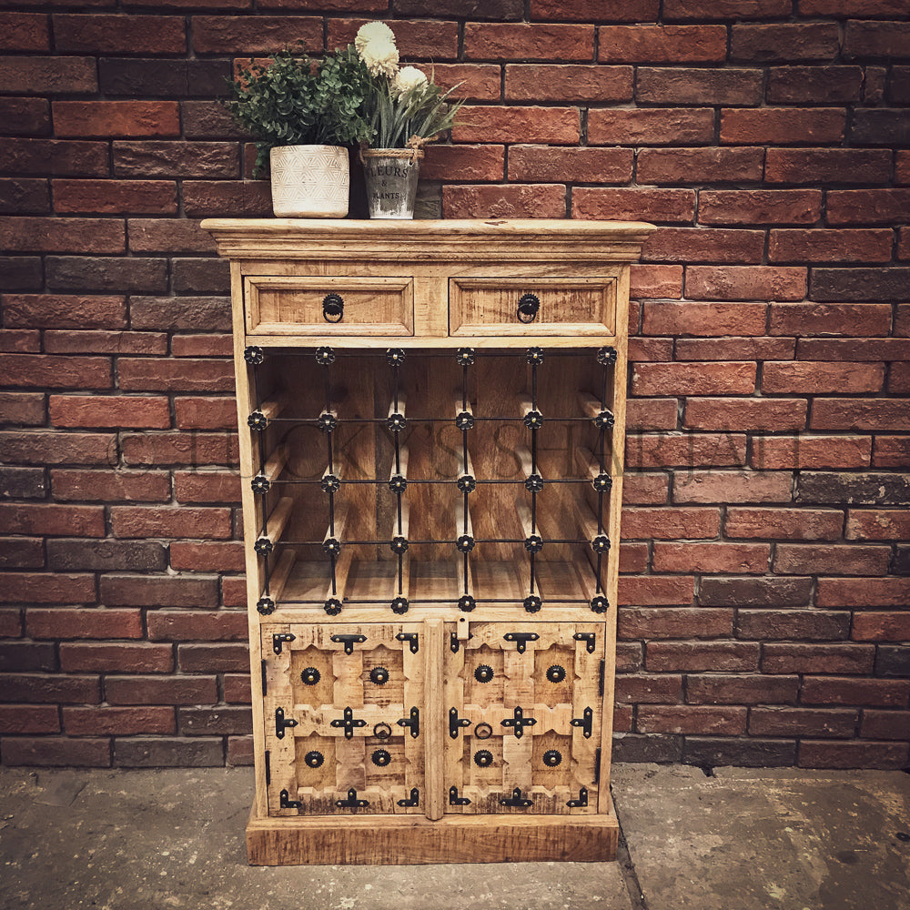 Industrial Wine Rack Double | Lucky Furniture & Handicrafts.