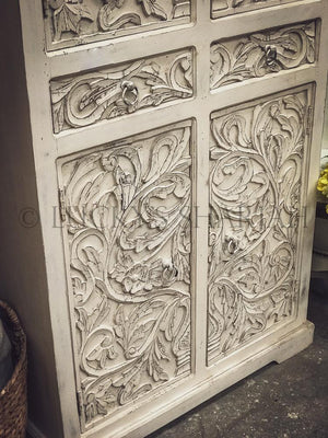 Carved Cabinet with drawer | Lucky Furniture & Handicrafts.