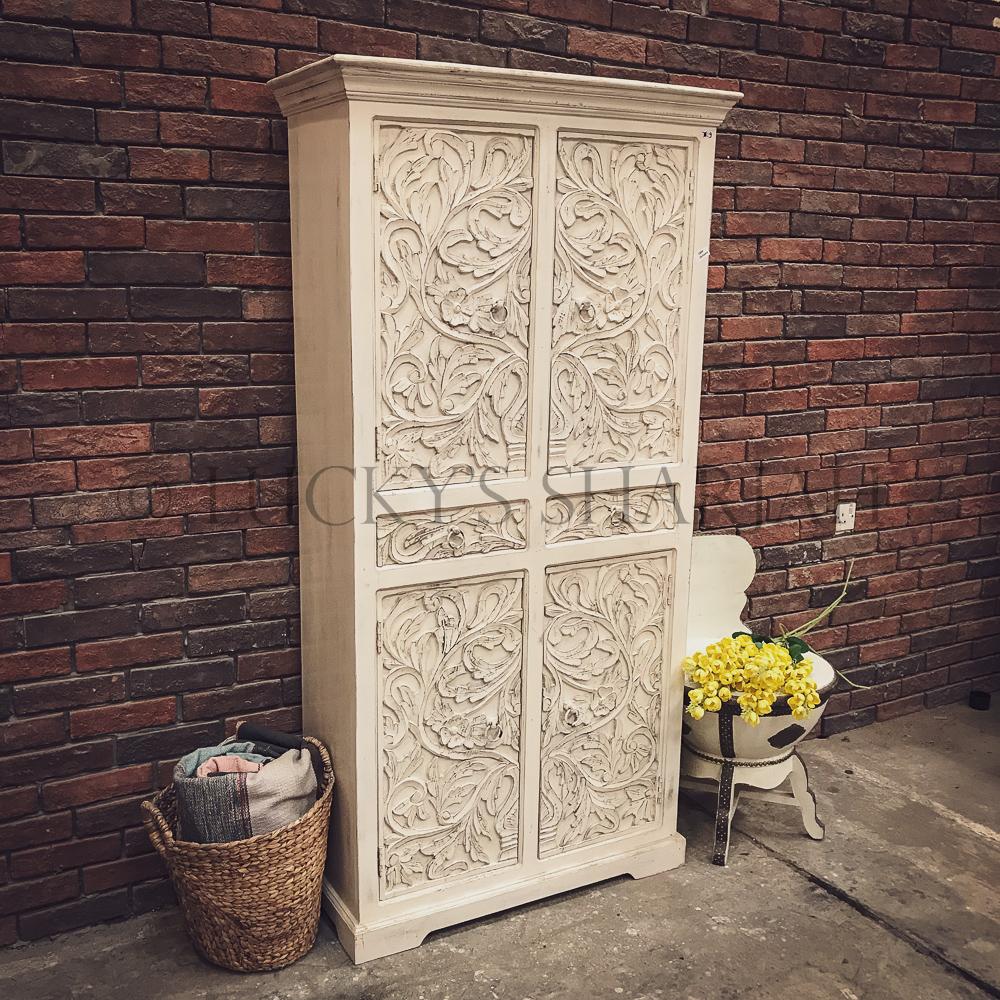Carved Cabinet with drawer | Lucky Furniture & Handicrafts.