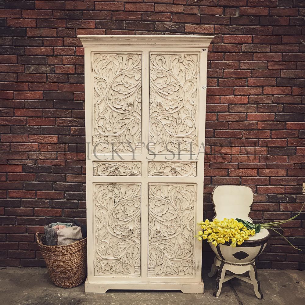 Carved Cabinet with drawer | Lucky Furniture & Handicrafts.