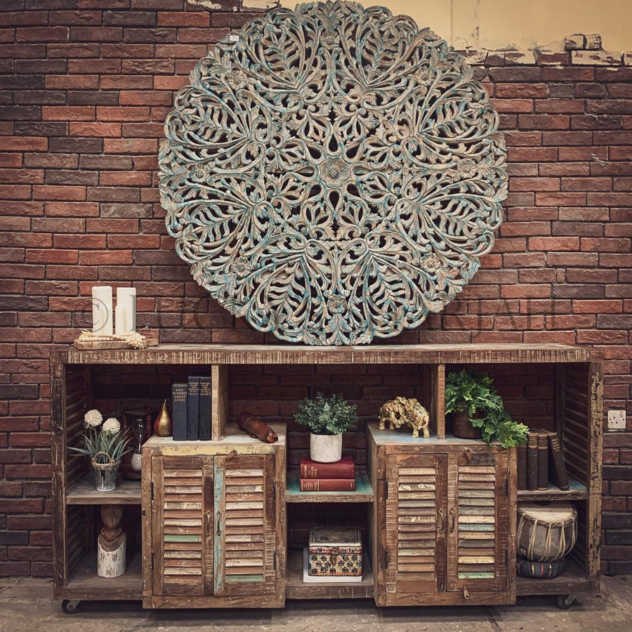 Carved Wall Panel Round | Lucky Furniture & Handicrafts.