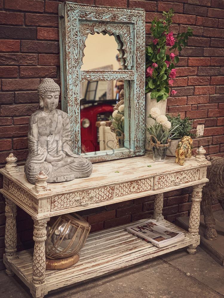 Carved boho console | Lucky Furniture & Handicrafts.