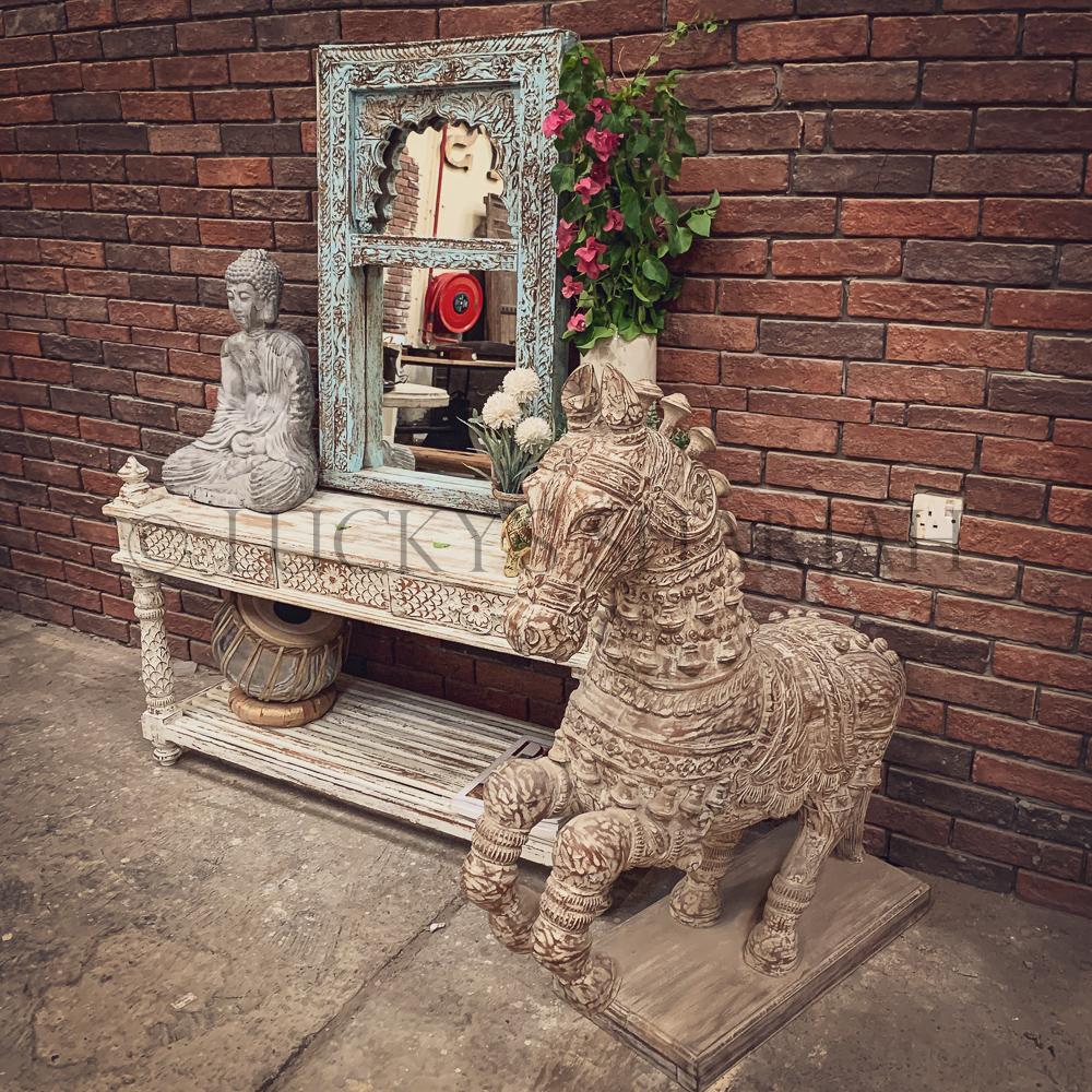 Carved boho console | Lucky Furniture & Handicrafts.