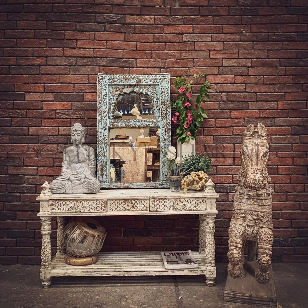 Carved boho console | Lucky Furniture & Handicrafts.