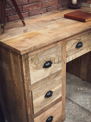 Classic Mango wood Desk 7 Drawer | Lucky Furniture & Handicrafts.