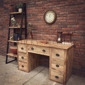 Classic Mango wood Desk 7 Drawer | Lucky Furniture & Handicrafts.