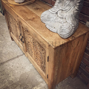 Carved Low console sideboard | Lucky Furniture & Handicrafts.