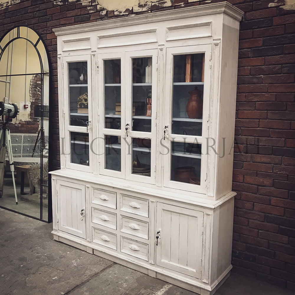Victorian Glass door cabinet Shabby Chic | Lucky Furniture & Handicrafts.