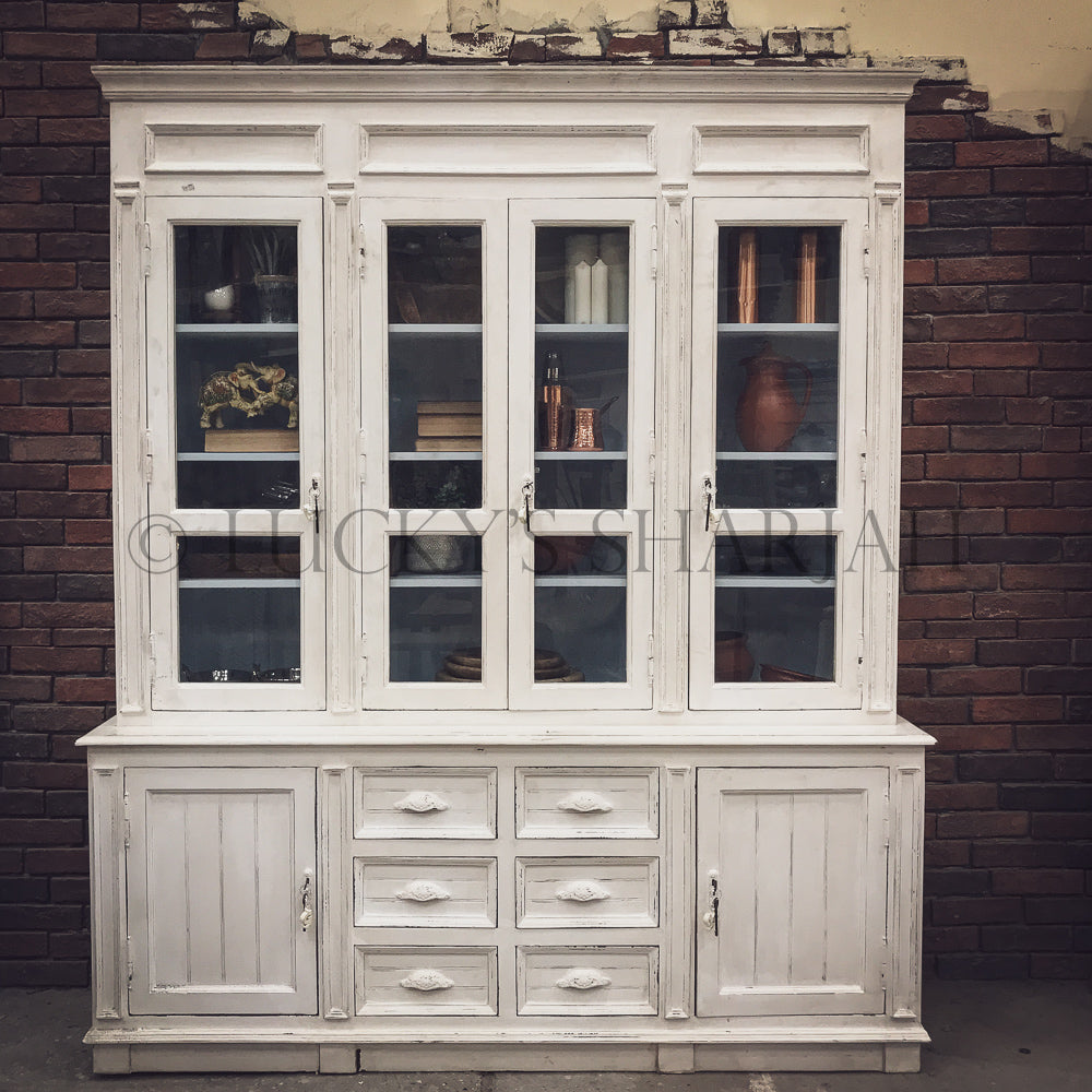Victorian Glass door cabinet Shabby Chic | Lucky Furniture & Handicrafts.