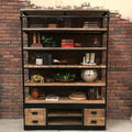 Industrial library bookshelf with 4 drawer | Lucky Furniture & Handicrafts.