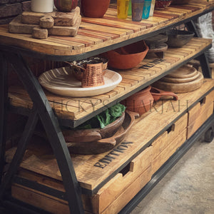 Industrial Trolley Console | Lucky Furniture & Handicrafts.