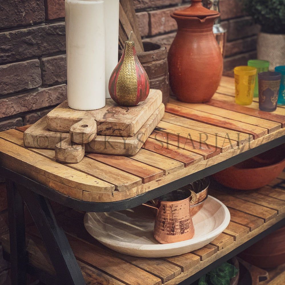 Industrial Trolley Console | Lucky Furniture & Handicrafts.