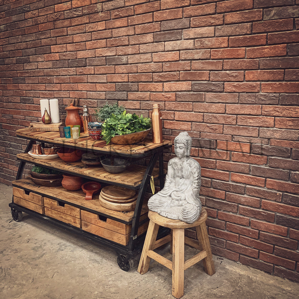 Industrial Trolley Console | Lucky Furniture & Handicrafts.
