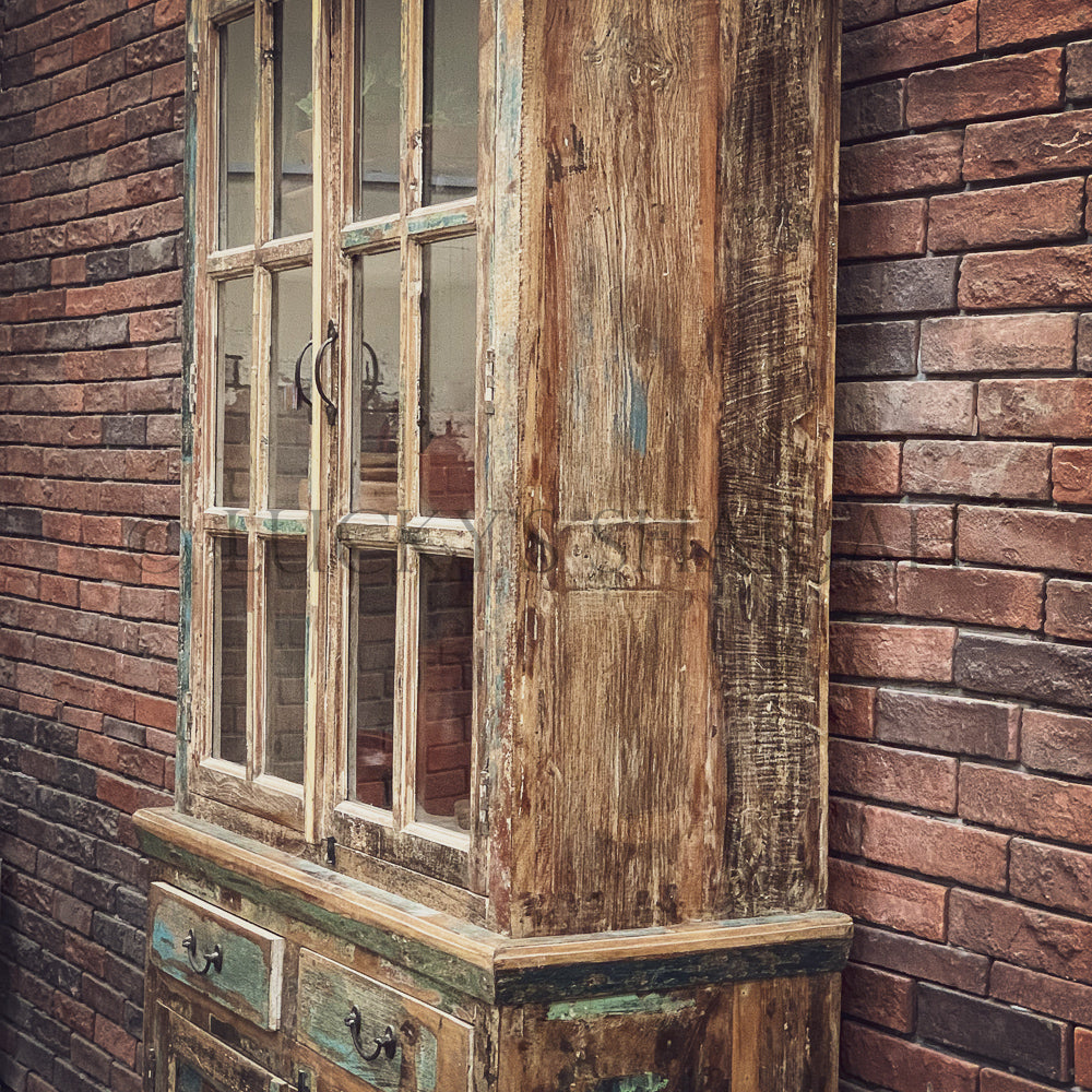 Glass Cabinet Recycle design | Lucky Furniture & Handicrafts.