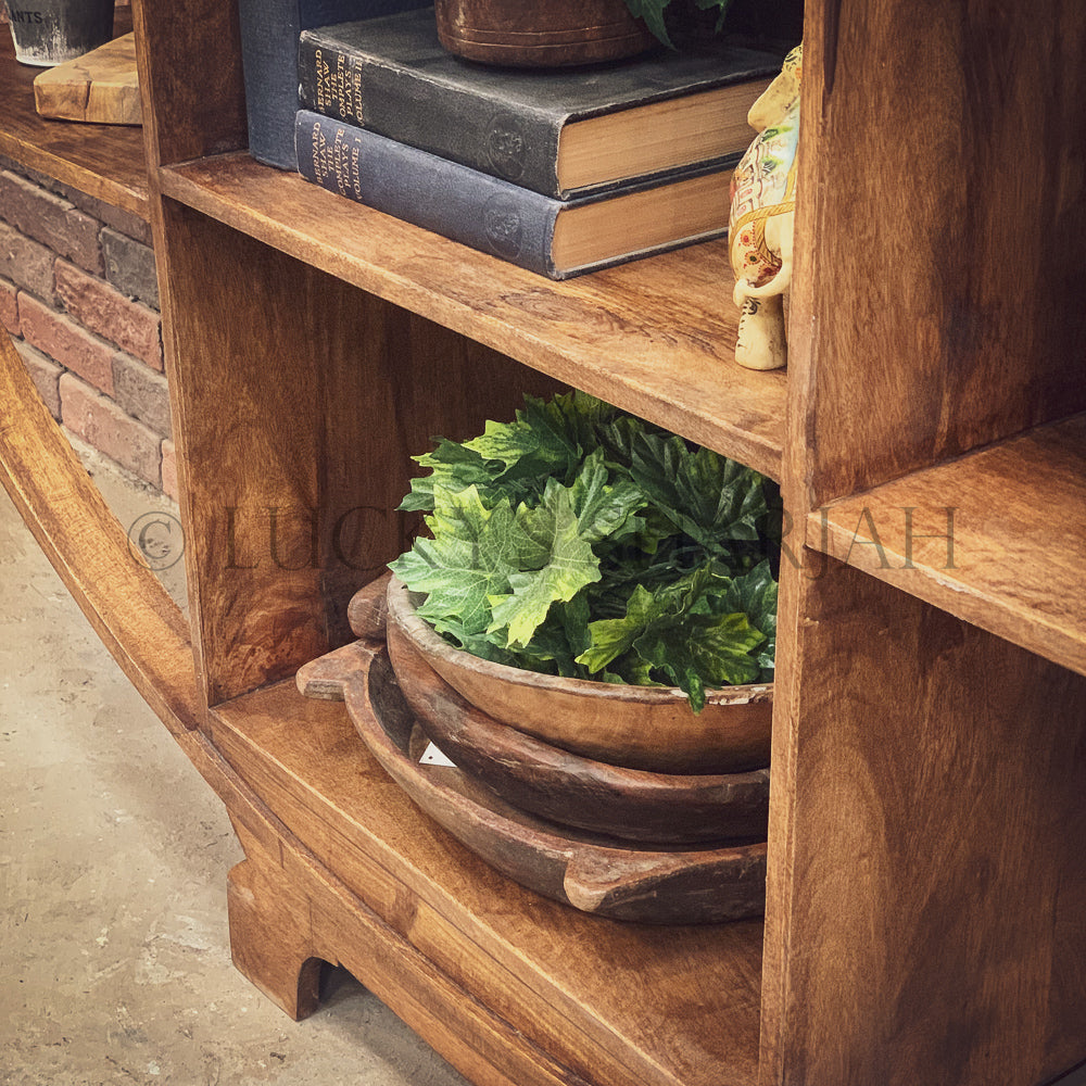 Oval Bookshelf Mango wood | Lucky Furniture & Handicrafts.