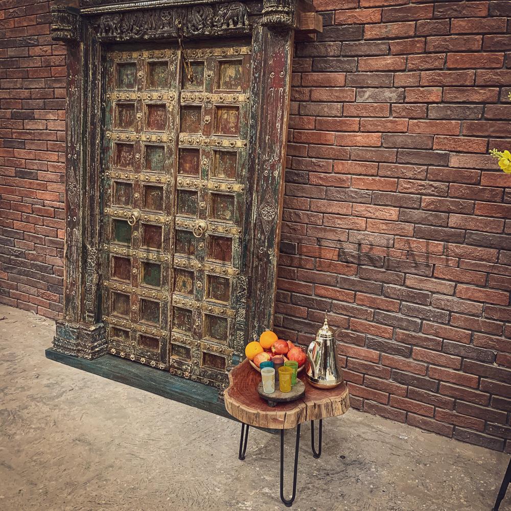 Carved Antique Multicolor door | Lucky Furniture & Handicrafts.
