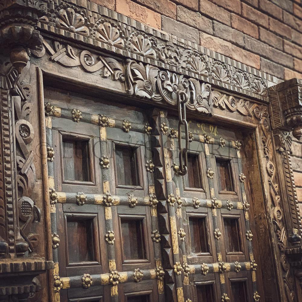 Antique Carved Indian door | Lucky Furniture & Handicrafts.