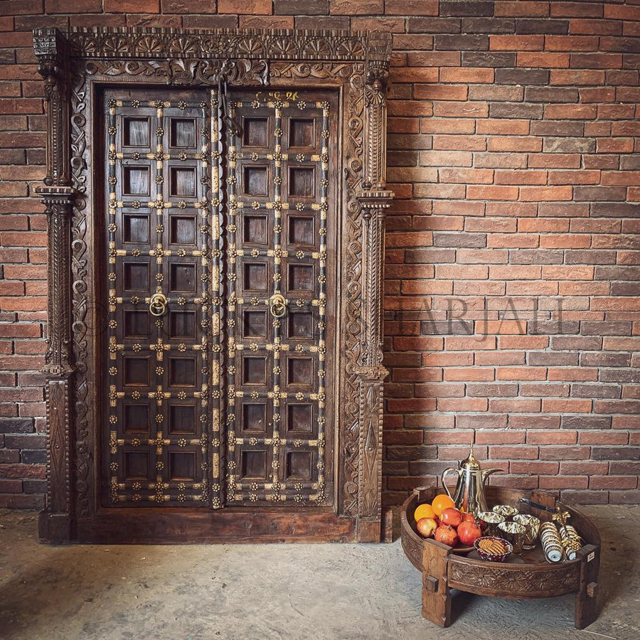 Antique Carved Indian door | Lucky Furniture & Handicrafts.