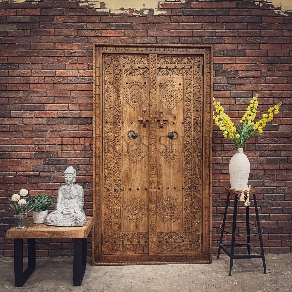 Handcarved Classic Door decor | Lucky Furniture & Handicrafts.