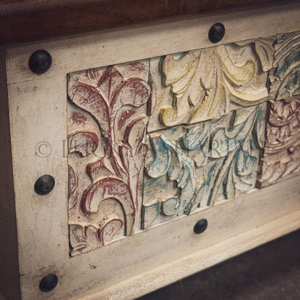 Multicolor Carved Box | Lucky Furniture & Handicrafts.