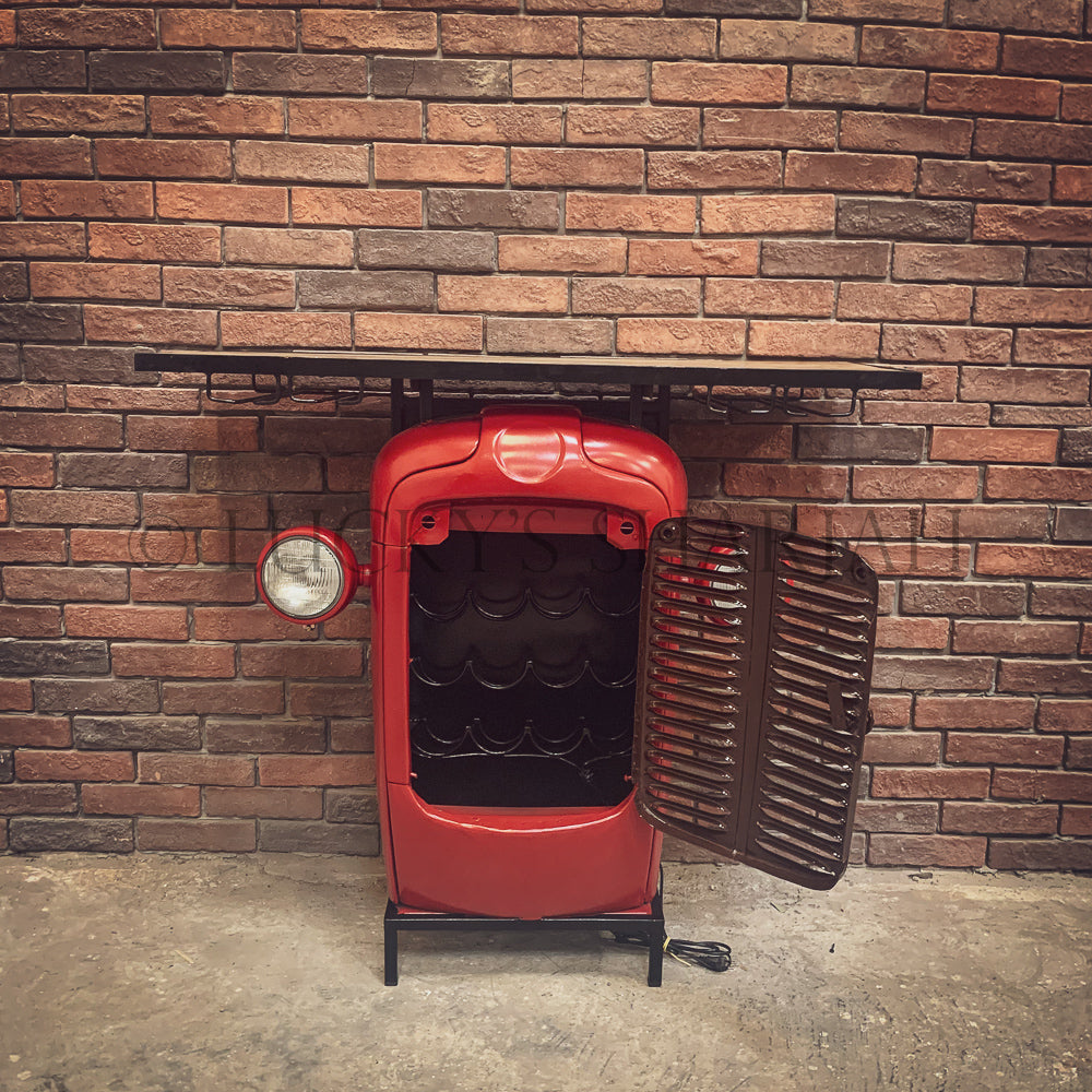Tractor bar table with storage | Lucky Furniture & Handicrafts.