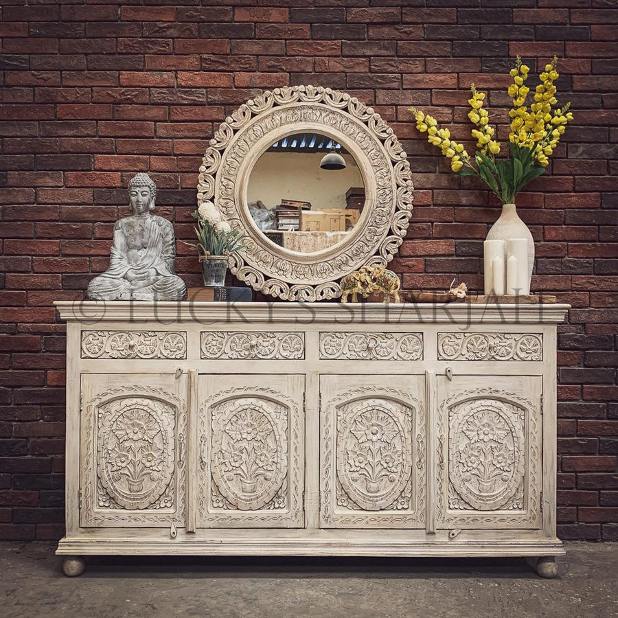 Carved high sideboard | Lucky Furniture & Handicrafts.