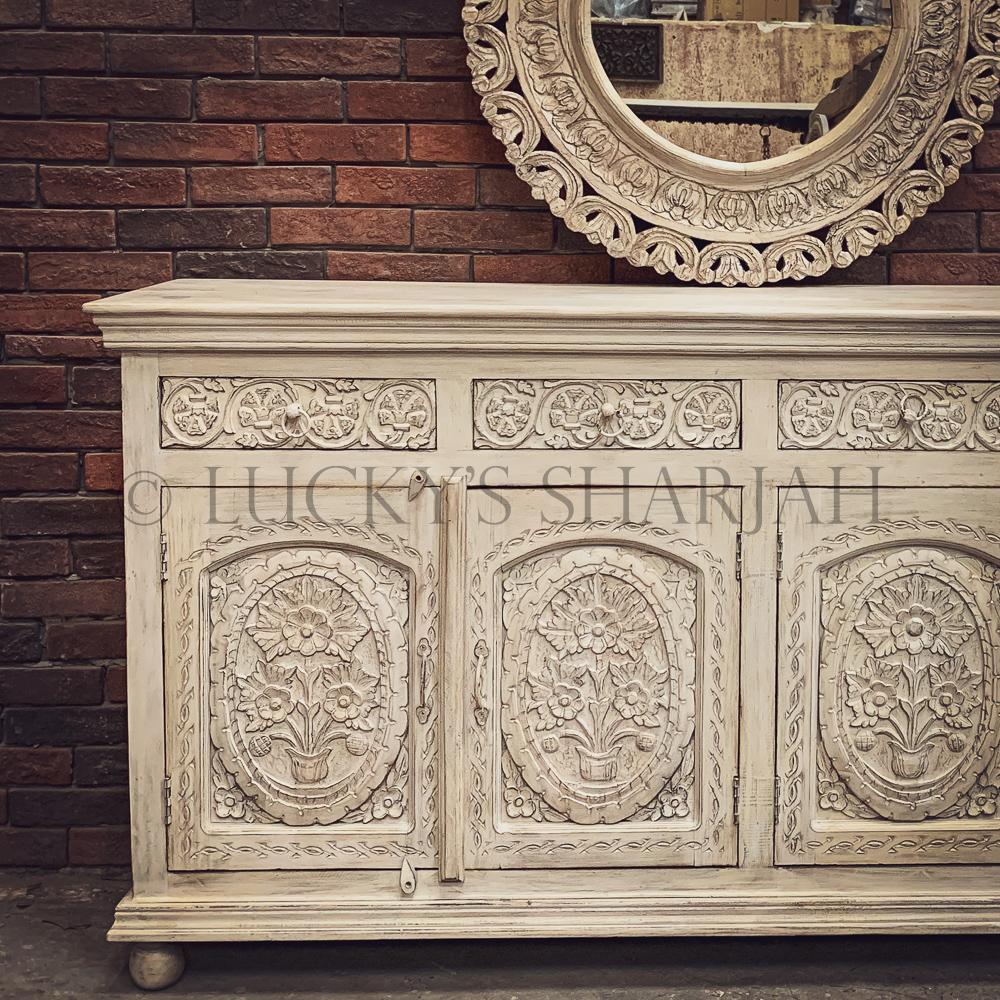 Carved high sideboard | Lucky Furniture & Handicrafts.