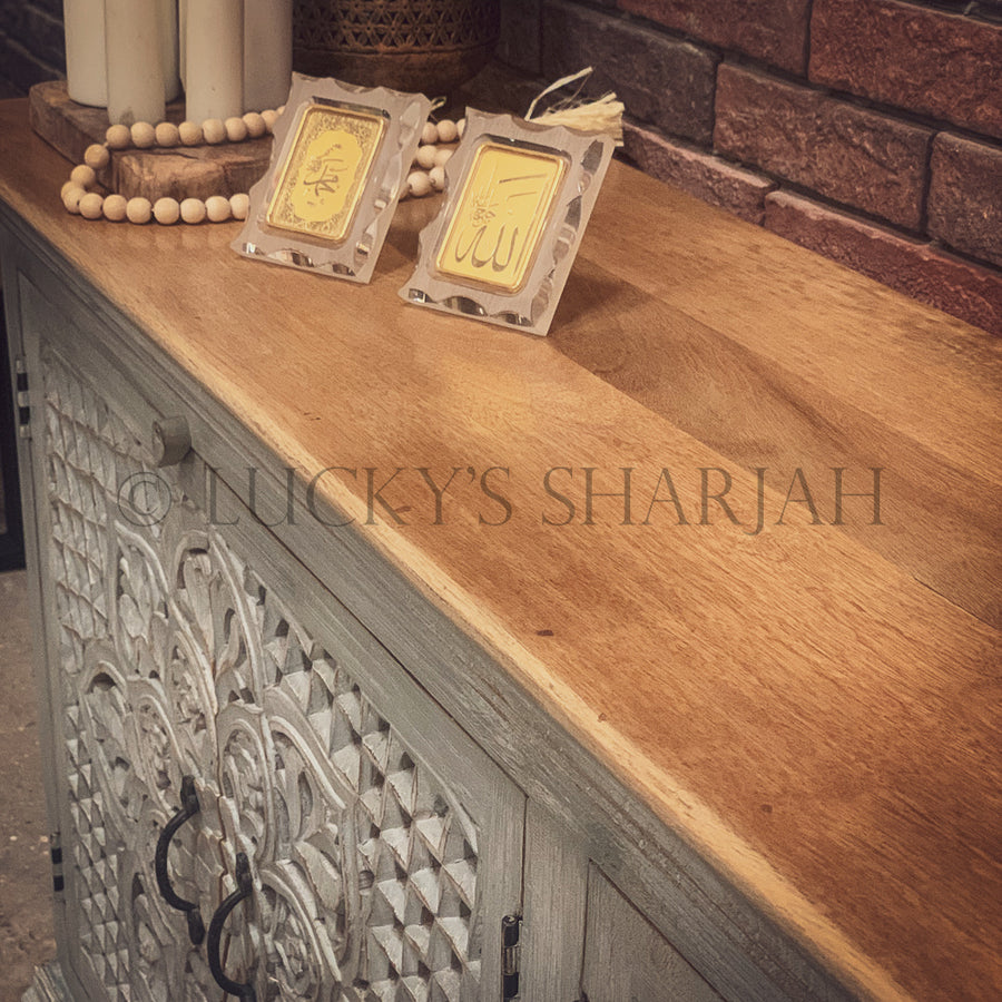 Heavy carved sideboard grey 2 tone | Lucky Furniture & Handicrafts.