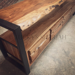 Live Edge Industrial tv stand | Lucky Furniture & Handicrafts.